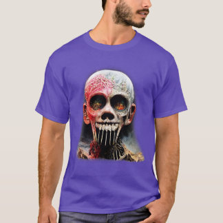 Camiseta Pintura Metalizado extrema de arte de metal negro