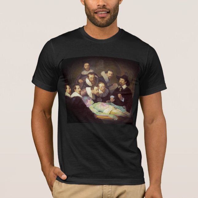 Camiseta Pintura moderna de la lente de anatomía de Rembran (Anverso)