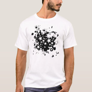 Camiseta Pintura negra de la estrella