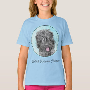Camiseta Pintura negra del territorio ruso - Perro original