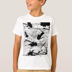 Camiseta Pintura negra original de la salpicadura