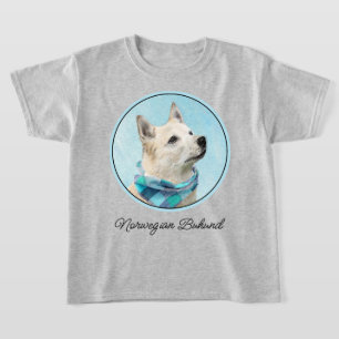 Camiseta Pintura noruega de Buhund - Arte original de perro