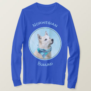 Camiseta Pintura noruega de Buhund - Arte original de perro