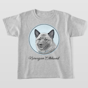 Camiseta Pintura noruega de elkhound - Arte original de per