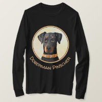 Pintura original de Doberman Pinscher sin cortar