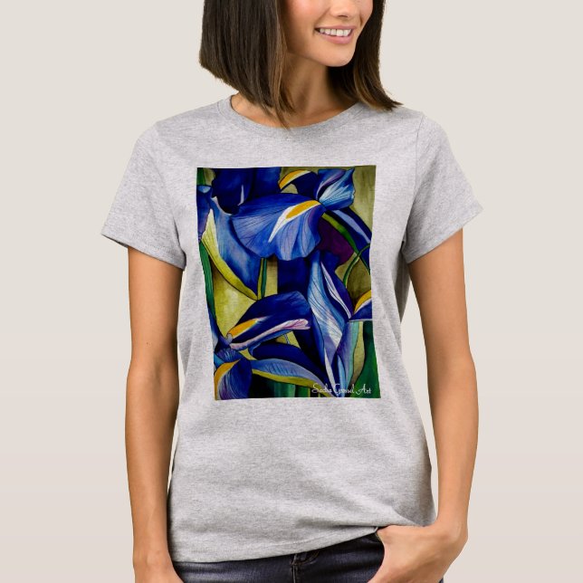 Camiseta Pintura original del arte de la acuarela de la (Anverso)