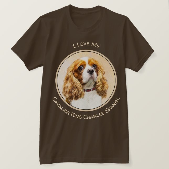 Camiseta Pintura original del Cavalier King Charles Spaniel (Anverso del diseño)