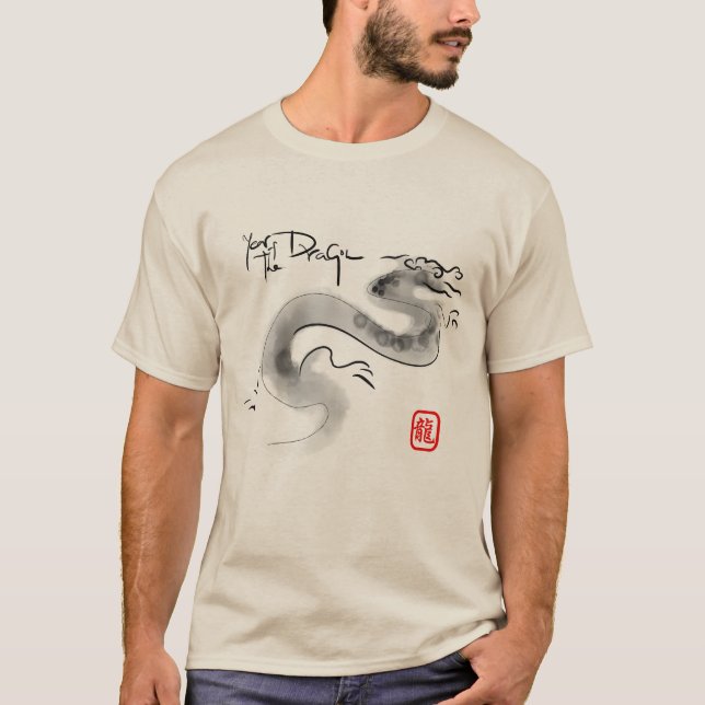 Camiseta Pintura original del Dragón chino Año de cumpleaño (Anverso)