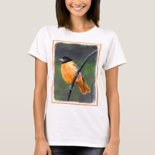 Camiseta Pintura Oriole - Arte original de aves