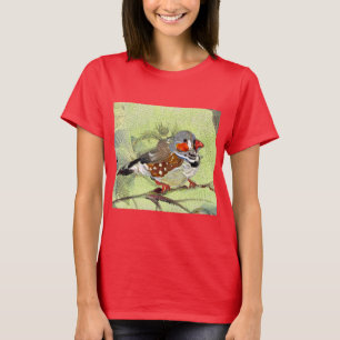 Camiseta Pintura, pájaro y naturaleza