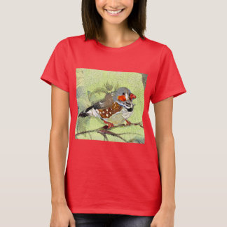 Camiseta Pintura, pájaro y naturaleza