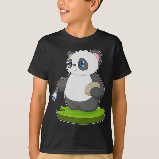 Camiseta Pintura Panda Pintura Pinza (Anverso)
