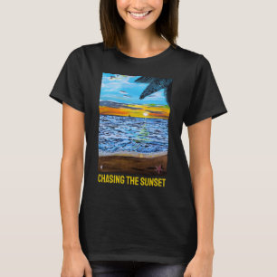 Camiseta Pintura Persiguiendo el Atardecer de Alfred Fox