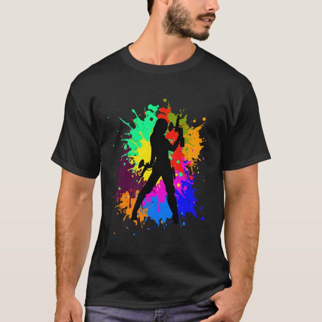 Camiseta Pintura Pintura Paint Shoting Paintballer Aire Gun (Anverso)