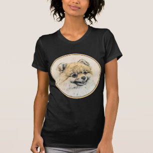Camiseta Pintura Pomerania (Naranja) - Arte Perro Original