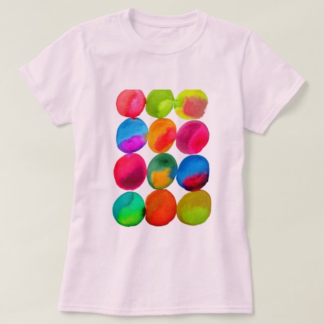 Camiseta Pintura pop neonatal color agua (Diseño del anverso)
