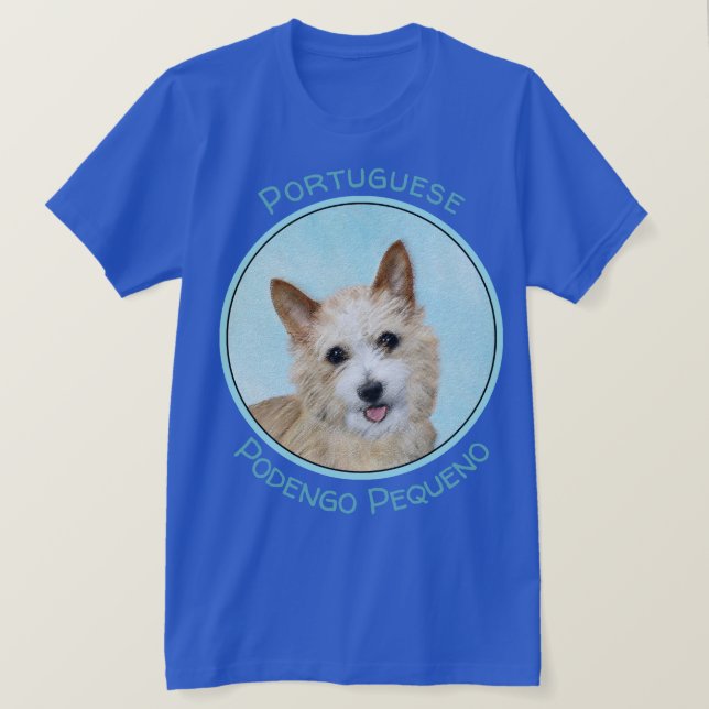Camiseta Pintura portuguesa de Podengo Pequeno - Arte origi (Anverso del diseño)