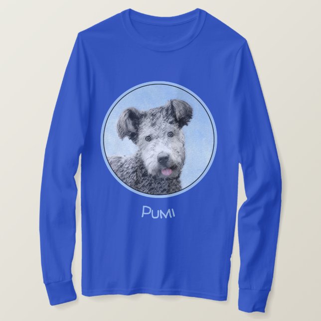 Camiseta Pintura Pumi - Arte Perro Original. (Anverso del diseño)