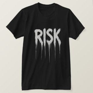 Camiseta Pintura que gotea RIESGO Tipografía Grunge Ropa ur