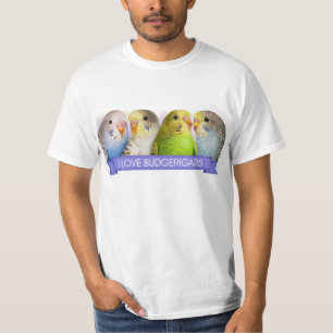 Camiseta Pintura realista de los Budgerigars