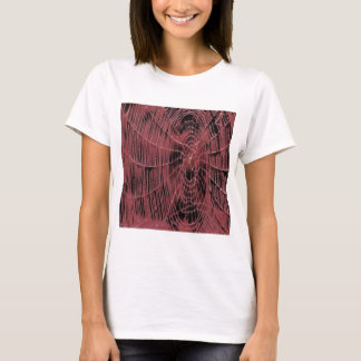 Camiseta Pintura Resumen De Una Magenta Red De Cobardes Ros