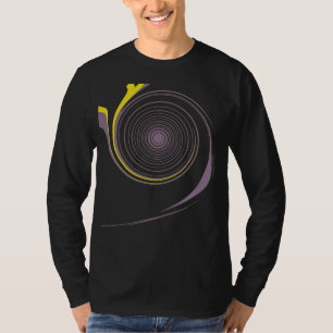 Camiseta Pintura Retro De Swirl Morado Resumen De Arte