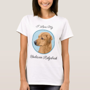 Camiseta Pintura Ridgeback Rhodesiana - Arte Perro Original
