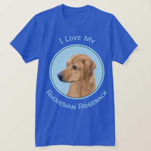 Camiseta Pintura Ridgeback Rhodesiana - Arte Perro Original