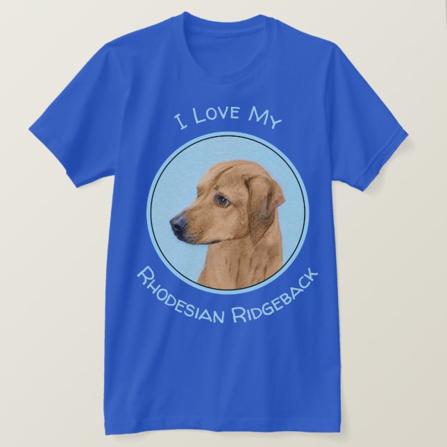 Camiseta Pintura Ridgeback Rhodesiana - Arte Perro Original (Anverso del diseño)