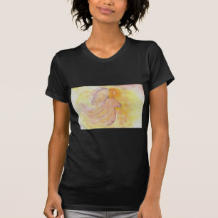 Camiseta Pintura rosada de la acuarela del ángel