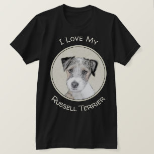 Camiseta Pintura Rusell Terrier - Arte Perro Original