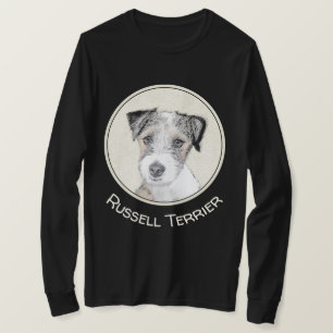 Camiseta Pintura Rusell Terrier - Arte Perro Original