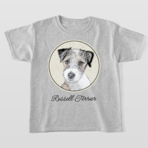 Camiseta Pintura Rusell Terrier - Arte Perro Original