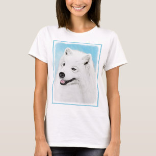 Camiseta Pintura Samoyed - Arte Perro Original Cuto