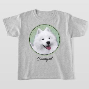 Camiseta Pintura Samoyed - Arte Perro Original Cuto