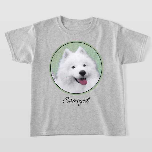 Camiseta Pintura Samoyed - Arte Perro Original Cuto (Distribución)