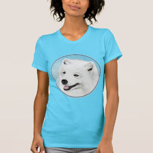 Camiseta Pintura Samoyed - Arte Perro Original Cuto