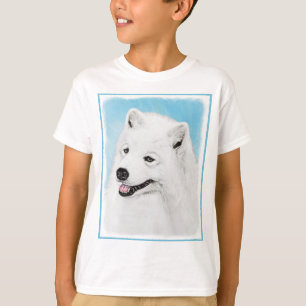 Camiseta Pintura Samoyed - Arte Perro Original Cuto
