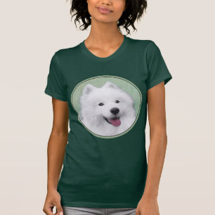 Camiseta Pintura Samoyed - Arte Perro Original Cuto