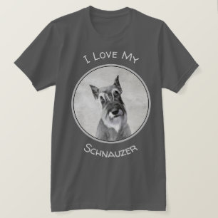 Camiseta Pintura Schnauzer (gigante) - Arte de perros