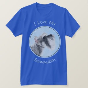 Camiseta Pintura Schnauzer (gigante, estándar) - Arte de pe