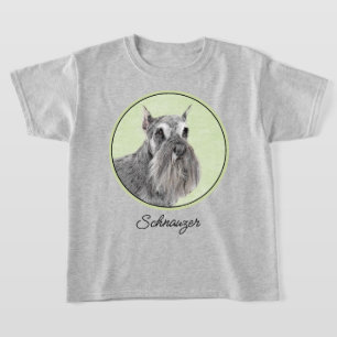 Camiseta Pintura Schnauzer (gigante, estándar) - Arte de pe