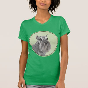 Camiseta Pintura Schnauzer (gigante, estándar) - Arte de pe