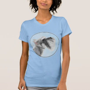 Camiseta Pintura Schnauzer (gigante, estándar) - Arte de pe