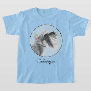 Camiseta Pintura Schnauzer (gigante, estándar) - Arte de pe