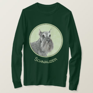 Camiseta Pintura Schnauzer (gigante, estándar) - Arte de pe