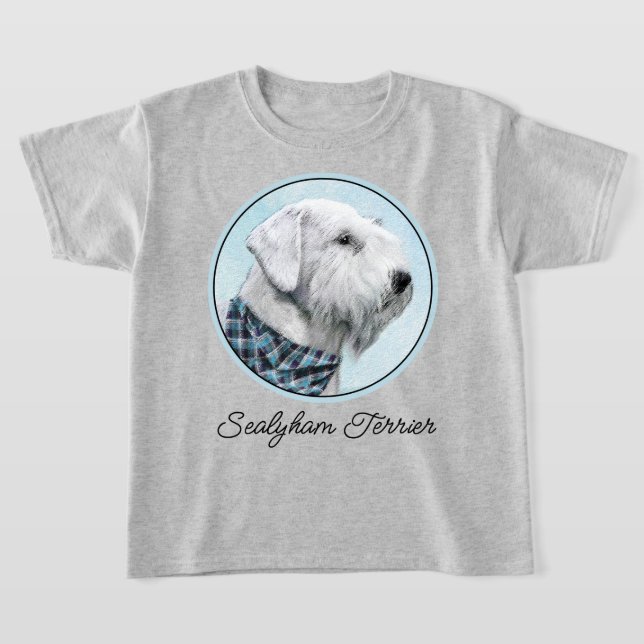 Camiseta Pintura Sealyham Terrier - Arte Perro Original. (Distribución)