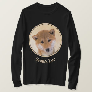 Camiseta Pintura Shiba Inu (roja) - Arte original del perro