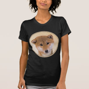 Camiseta Pintura Shiba Inu (roja) - Arte Perro Original