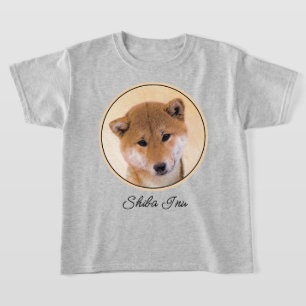 Camiseta Pintura Shiba Inu (roja) - Arte Perro Original